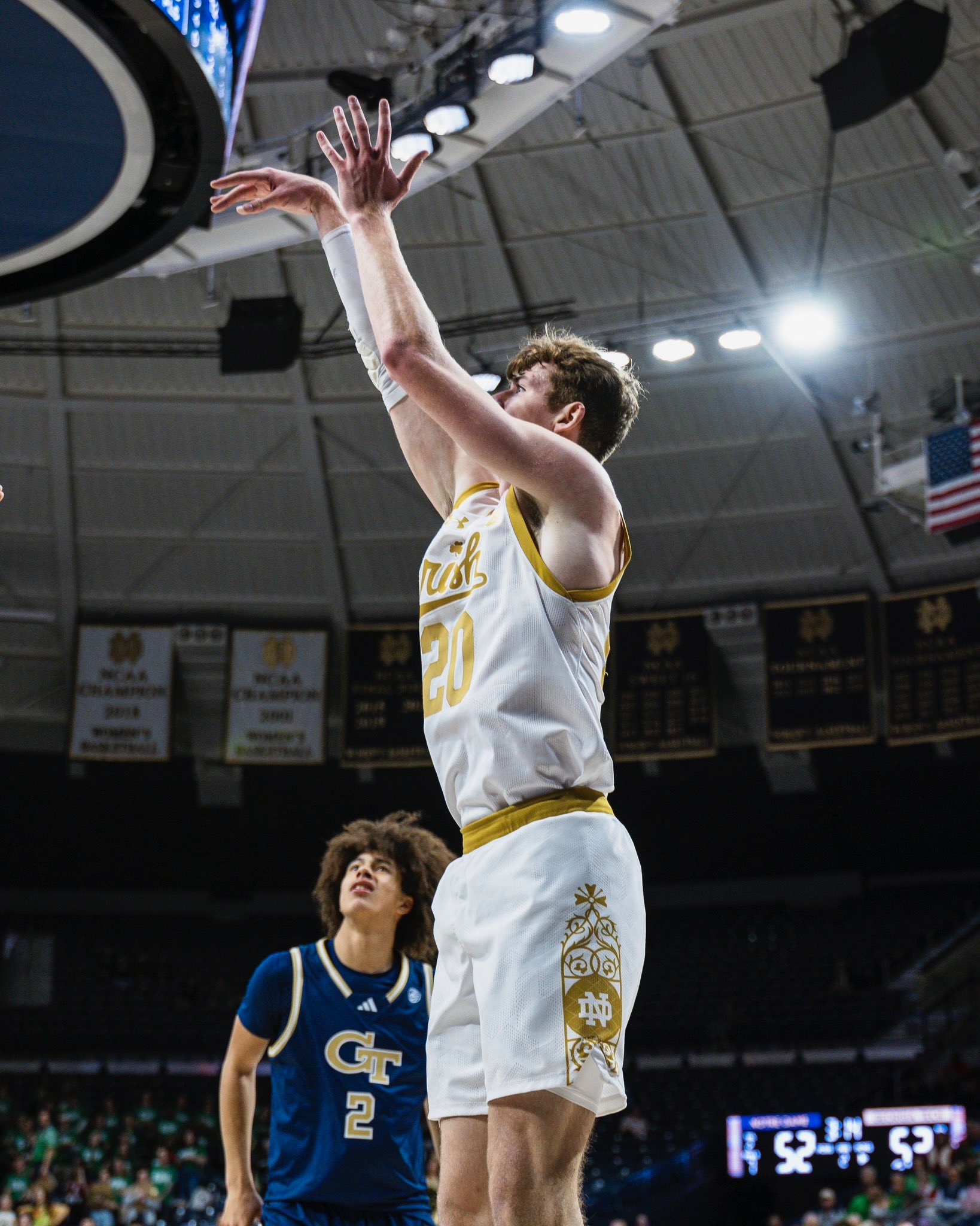 JR Konieczny rising for a jumper